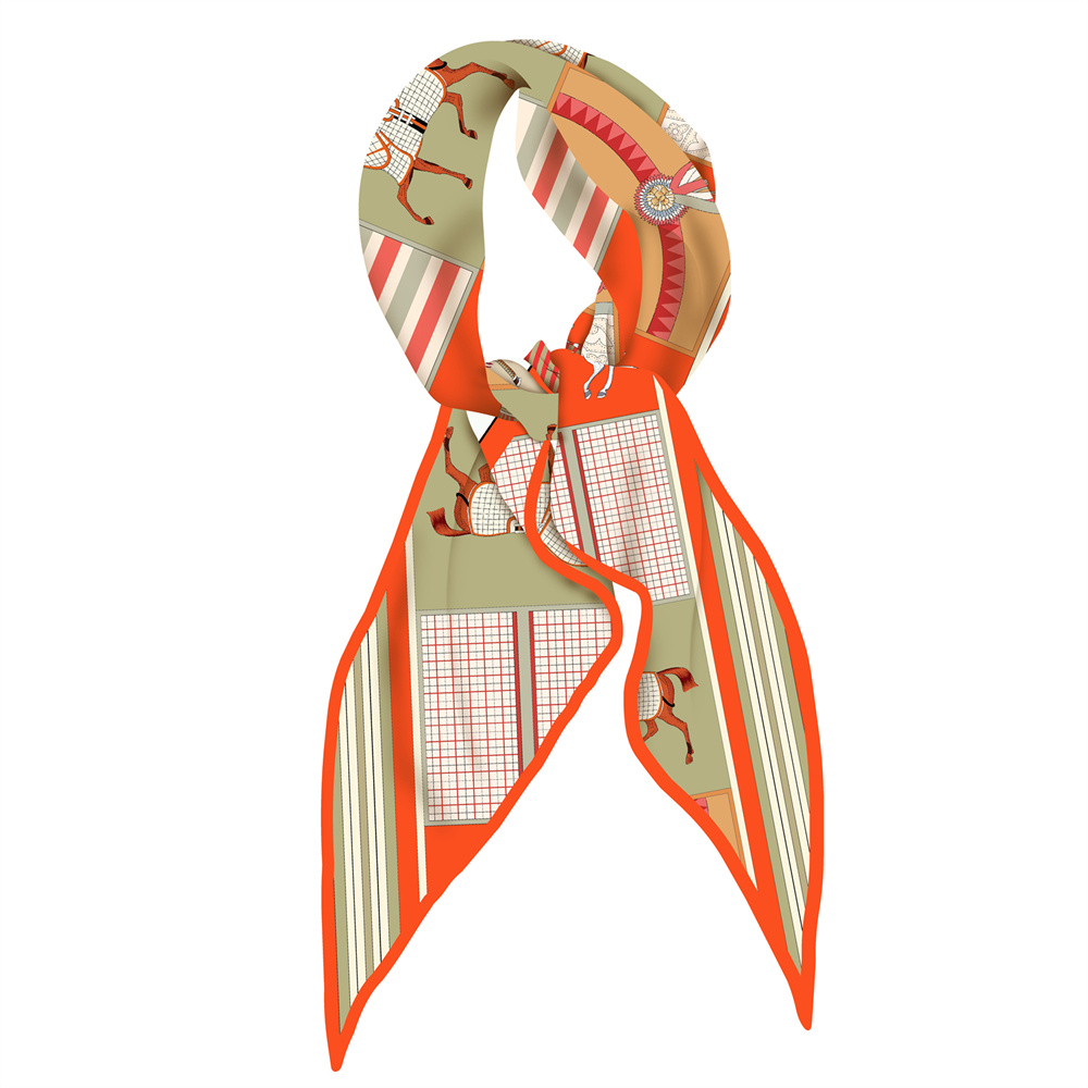 Face Scarf Mask - Nouvelles écharpes en soie imprimées à