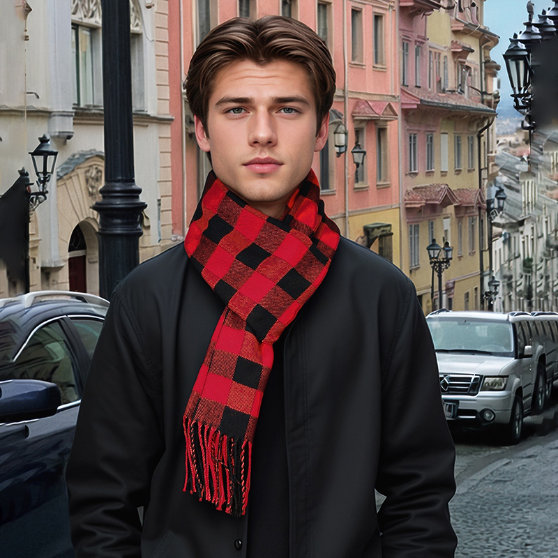 Nouveau Design Plaid cachemire - Muffler Men Wool avis et prix