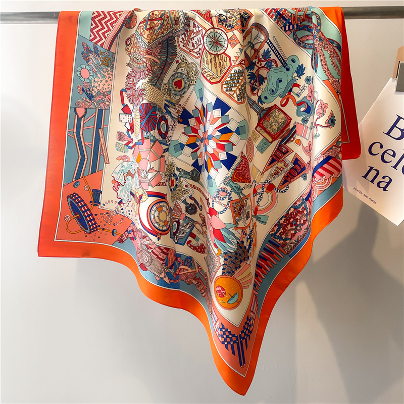 Nouveau Foulard Carré en Soie  - Face Scarf Mask avis et prix