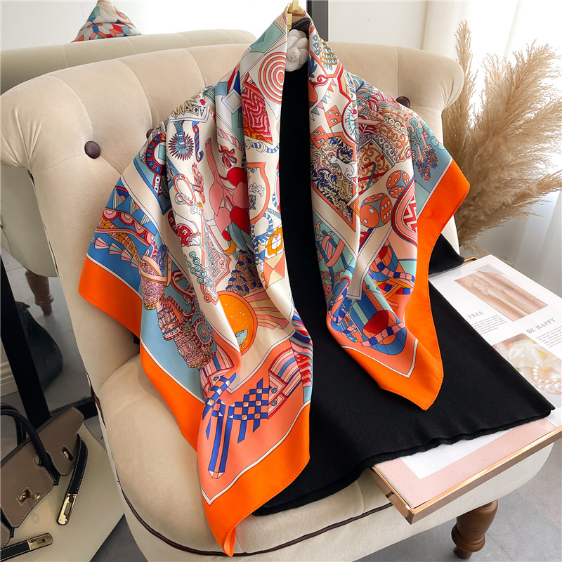 Nouveau Foulard Carré en Soie  - Face Scarf Mask avis et prix