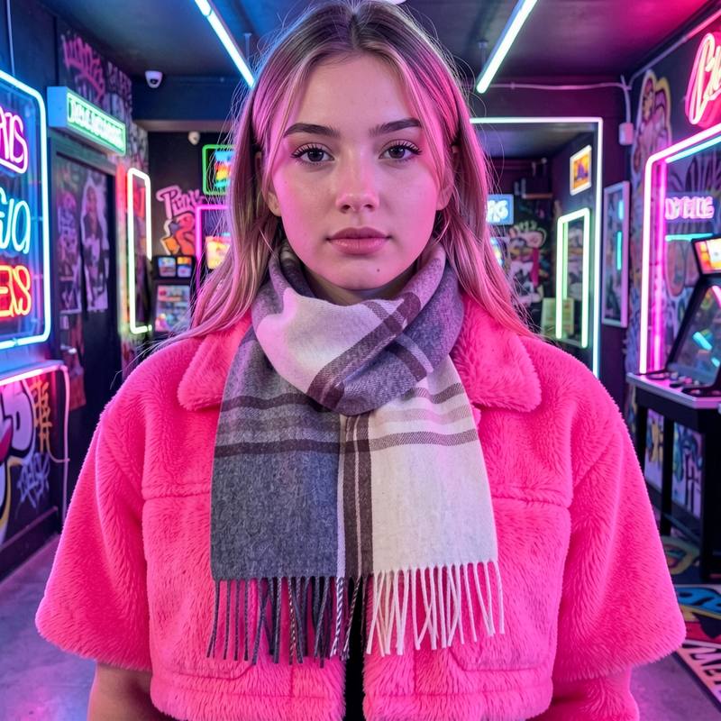 Écharpe de cou épaisse, à moti - Infinity Scarf Knit avis et prix